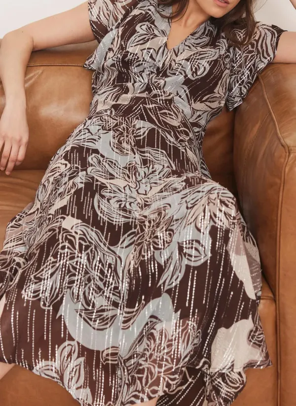 Casual Floral Print Maxi Dress