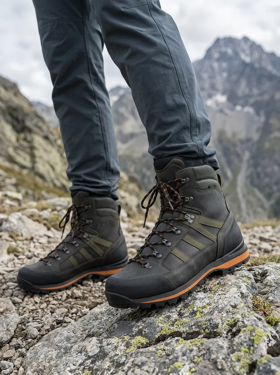 Men's Trailhead Hiking Mountain Landscape Printed Boots