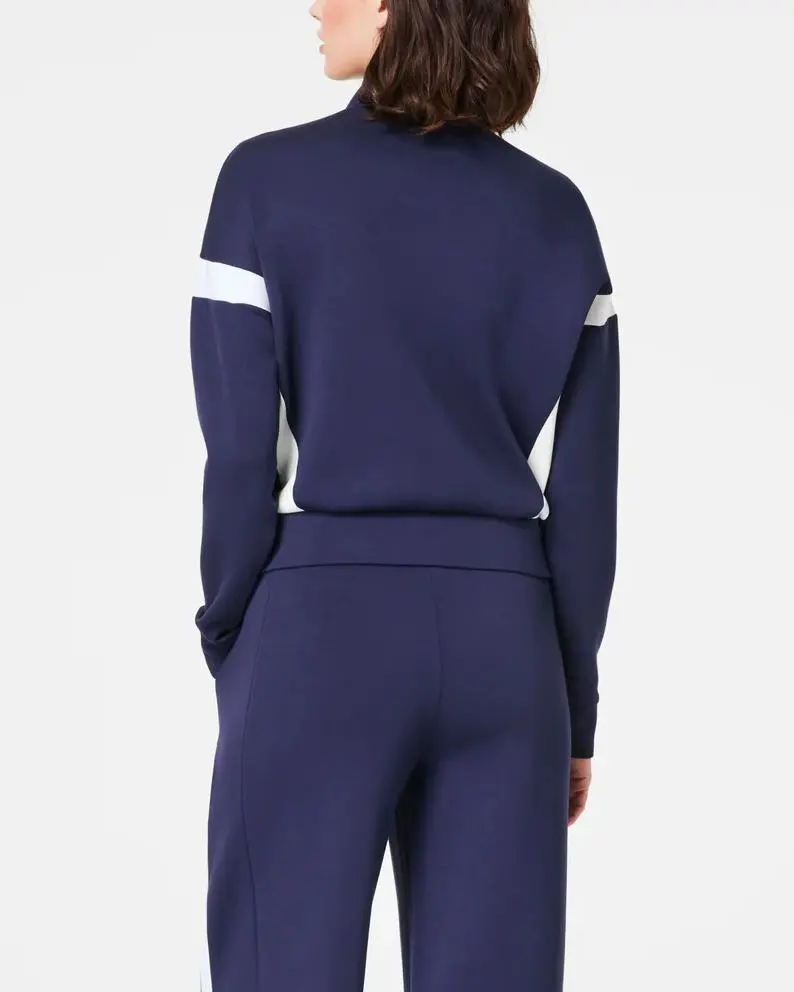 Timeless Navy Striped Track Jacket
