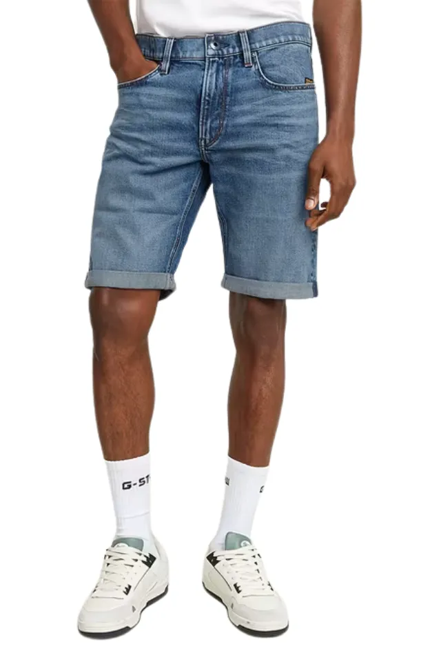Men's Straight Leg Knee Length Denim Shorts