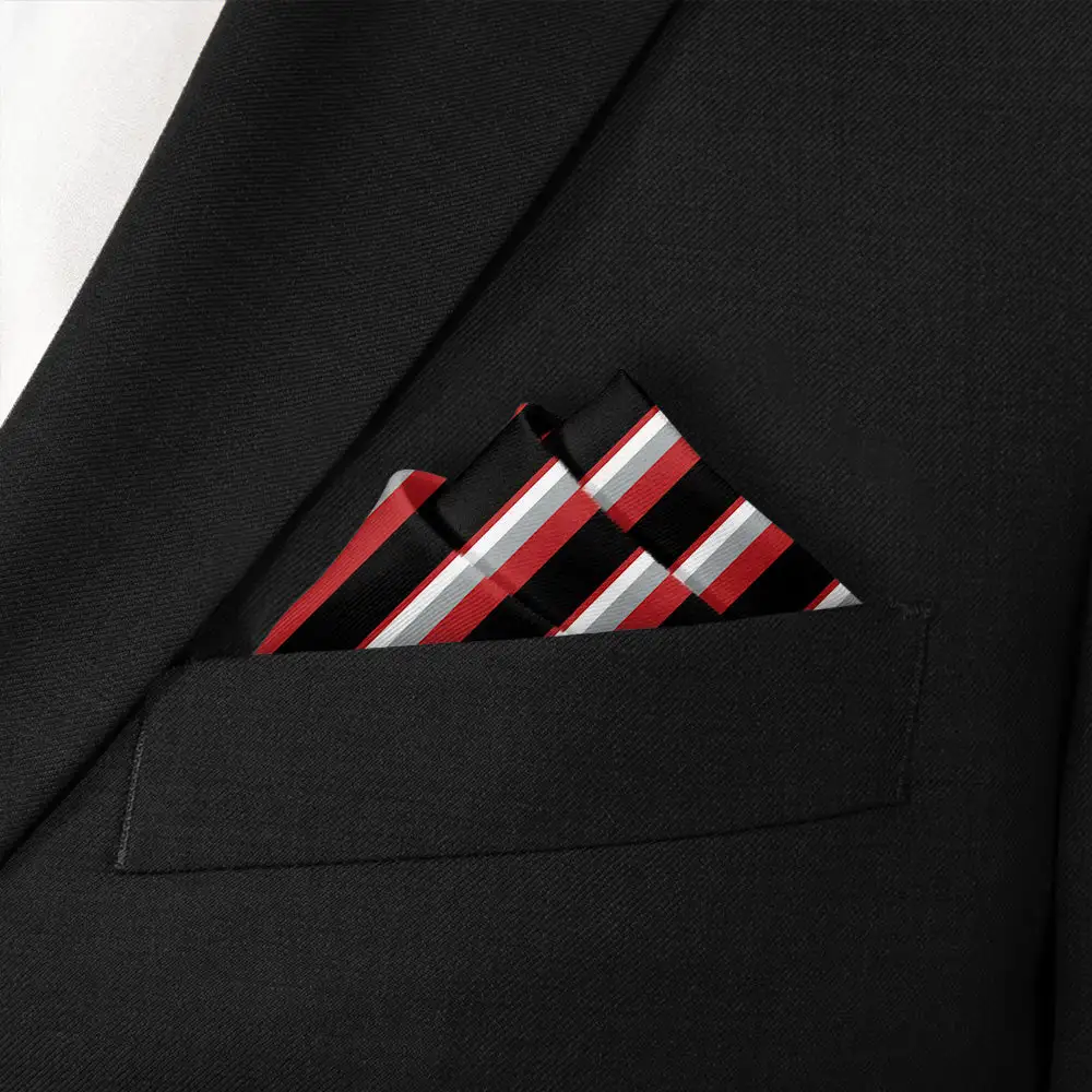 Distinctive Elegant Striped Pocket Square