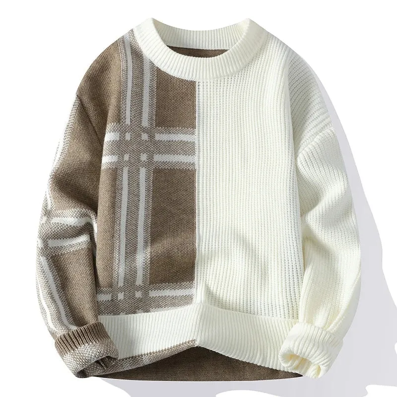 Colorblock Crewneck Sweater
