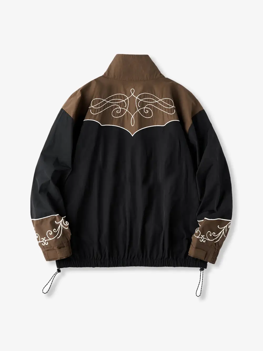 Chain Embroidery Half-Zip Pullover Sweatshirt