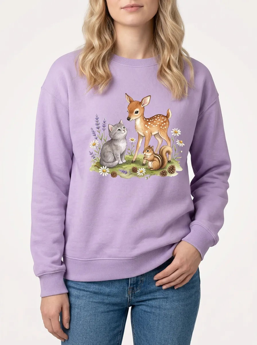 Women's Forest Art Inspired Casual Pullover