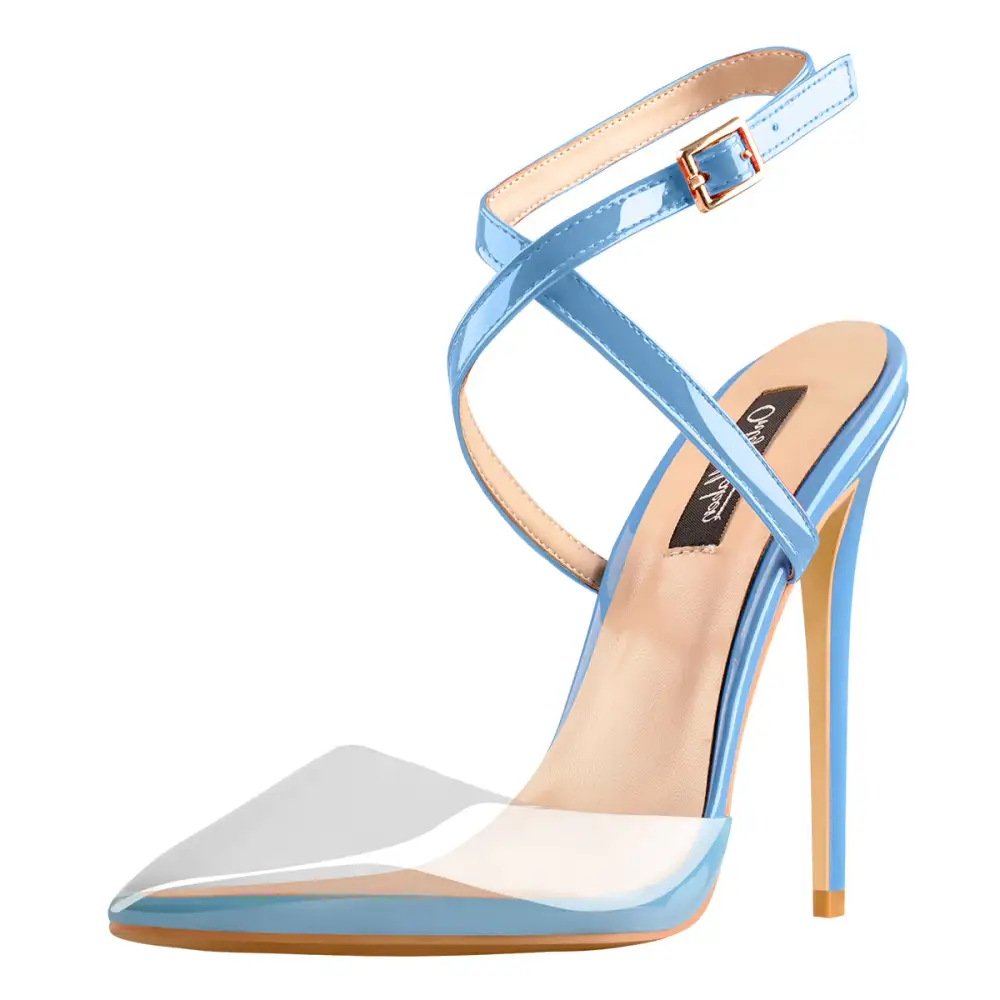 Polished Pointed Toe Stiletto Slingback Pumps