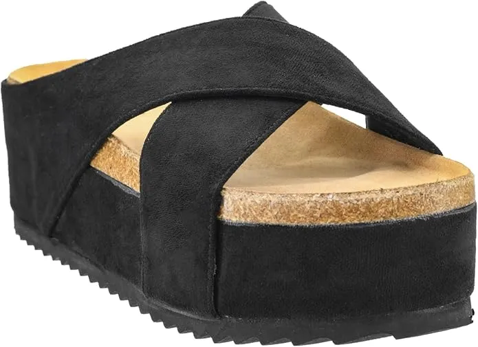Flatform Suede Sandals