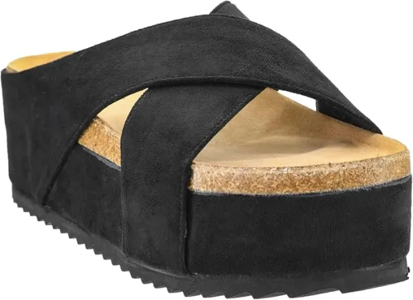 Flatform Suede Sandals