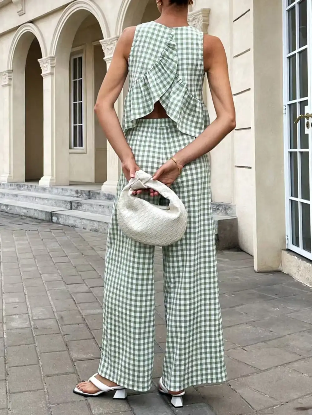 Sleeveless Top Pants Two Piece Set