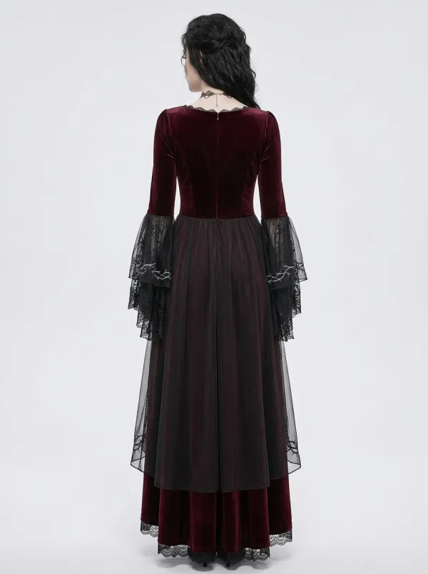 Dark Romantic Moon Phase Moon Thorn Style Women's Gothic Dress