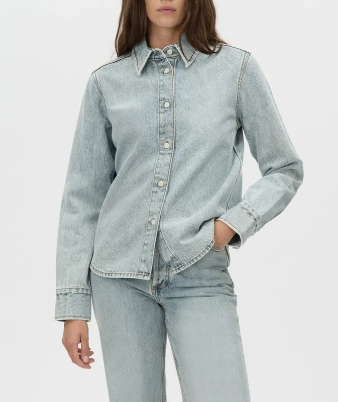 Classic Vintage Blue Denim Classic Shirt
