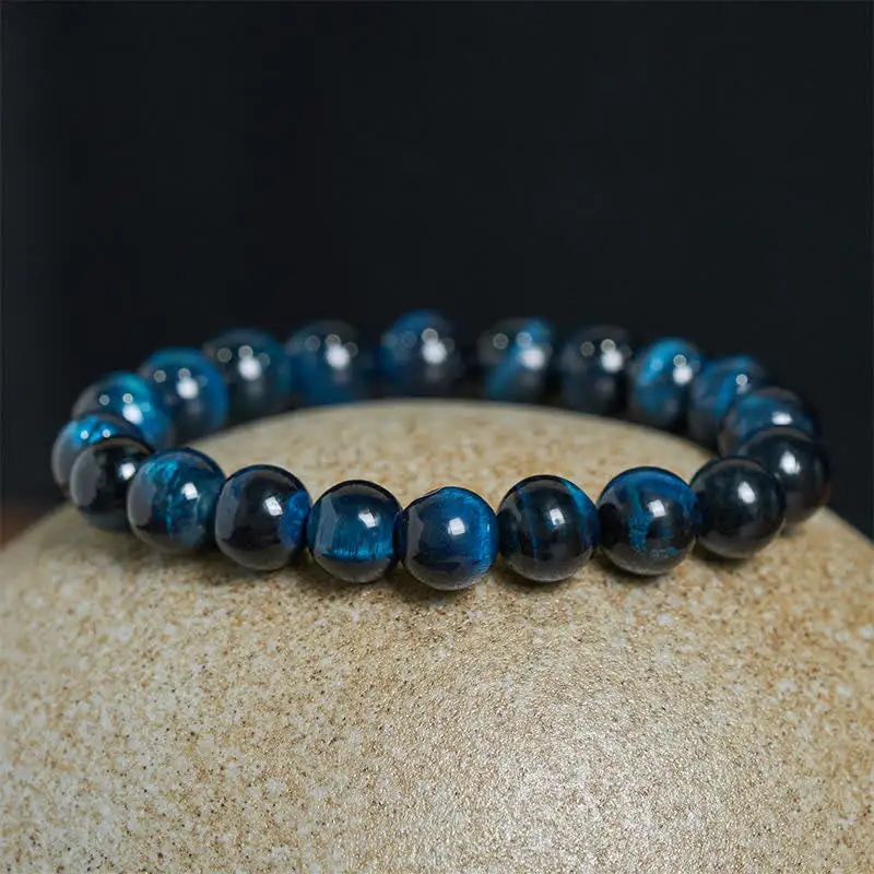 Textured Natural Tiger Eye Bead Bracelet