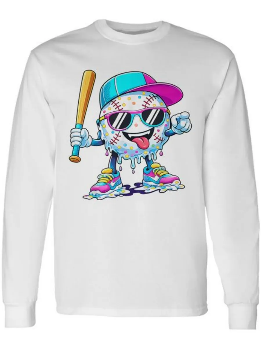 Cool Baseball Cartoon T-Shirt