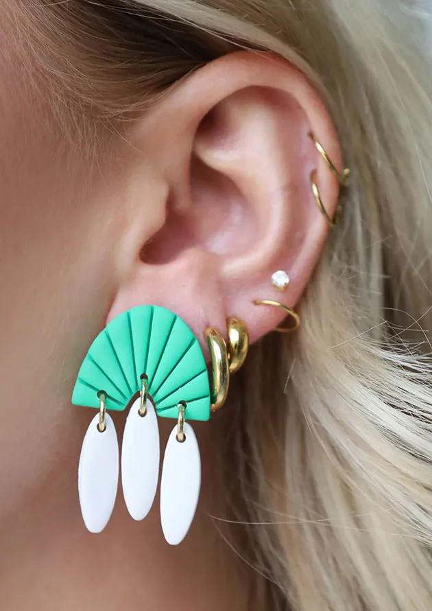 Geometric Design Statement Earrings