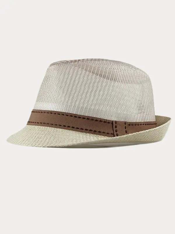 Casual Summer Breathable Mesh Cotton Fedora Hat