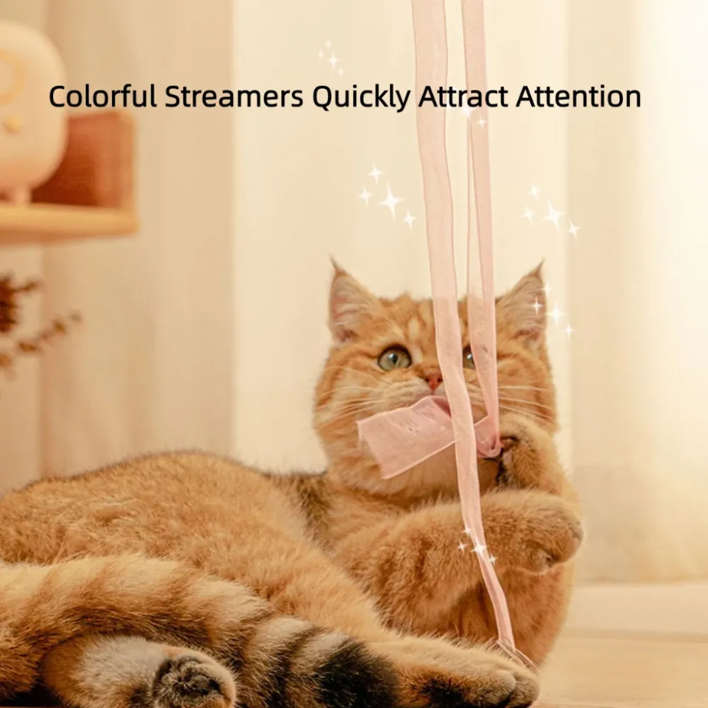 Pet Supplies Cat Toys Cat Teasing Stick Bell Fairy Stick Feather Bite-Resistant Cat Teasing Stick Mainan Kucing