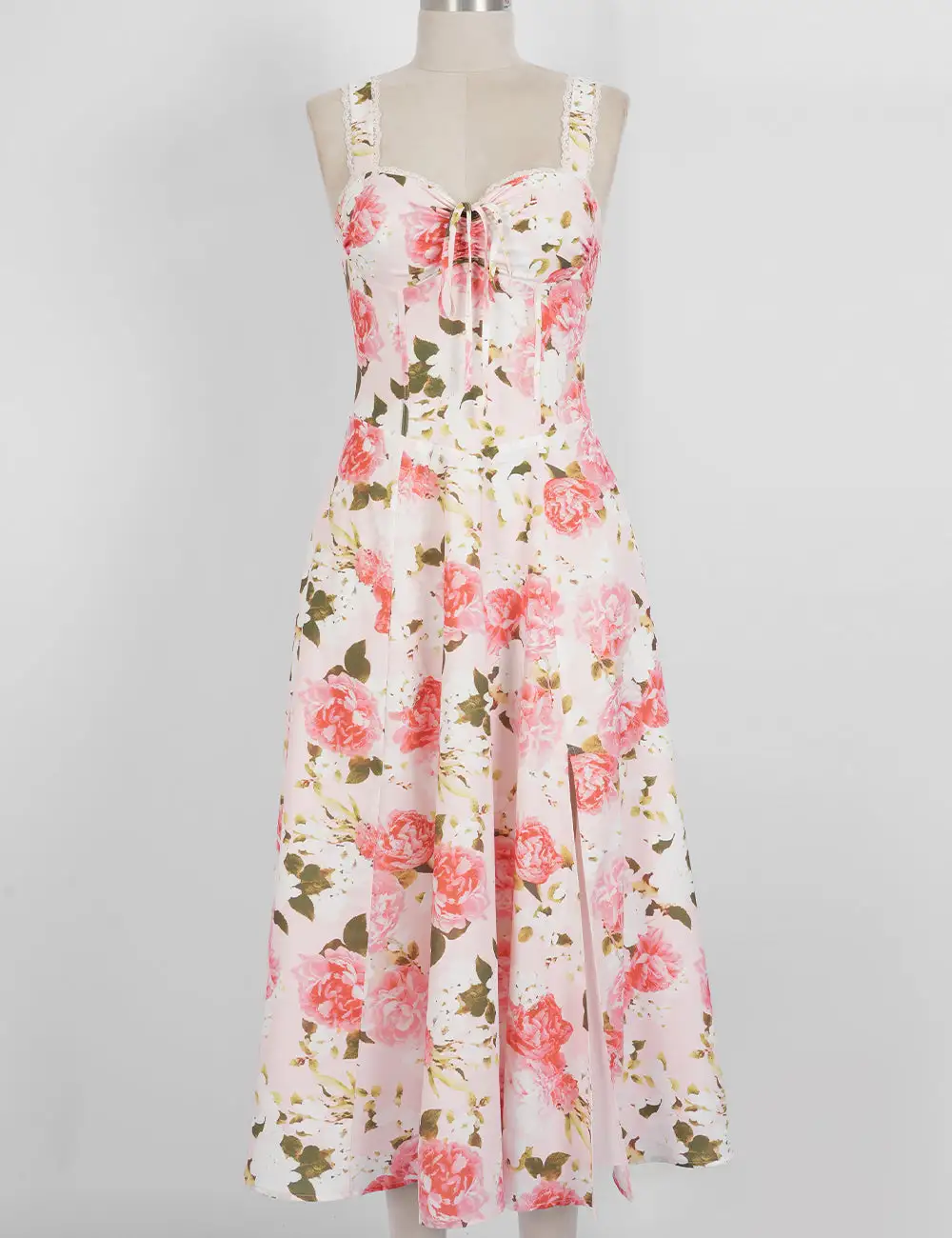 Elegant Sweetheart Neck Midi Dress
