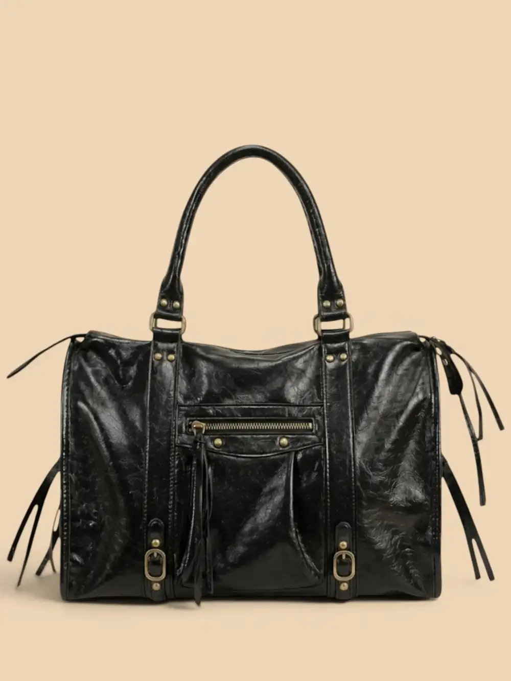 Zip Closure Shoulder Bag
