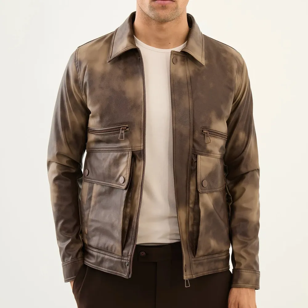 Classic Leather Refined Casual Jacket