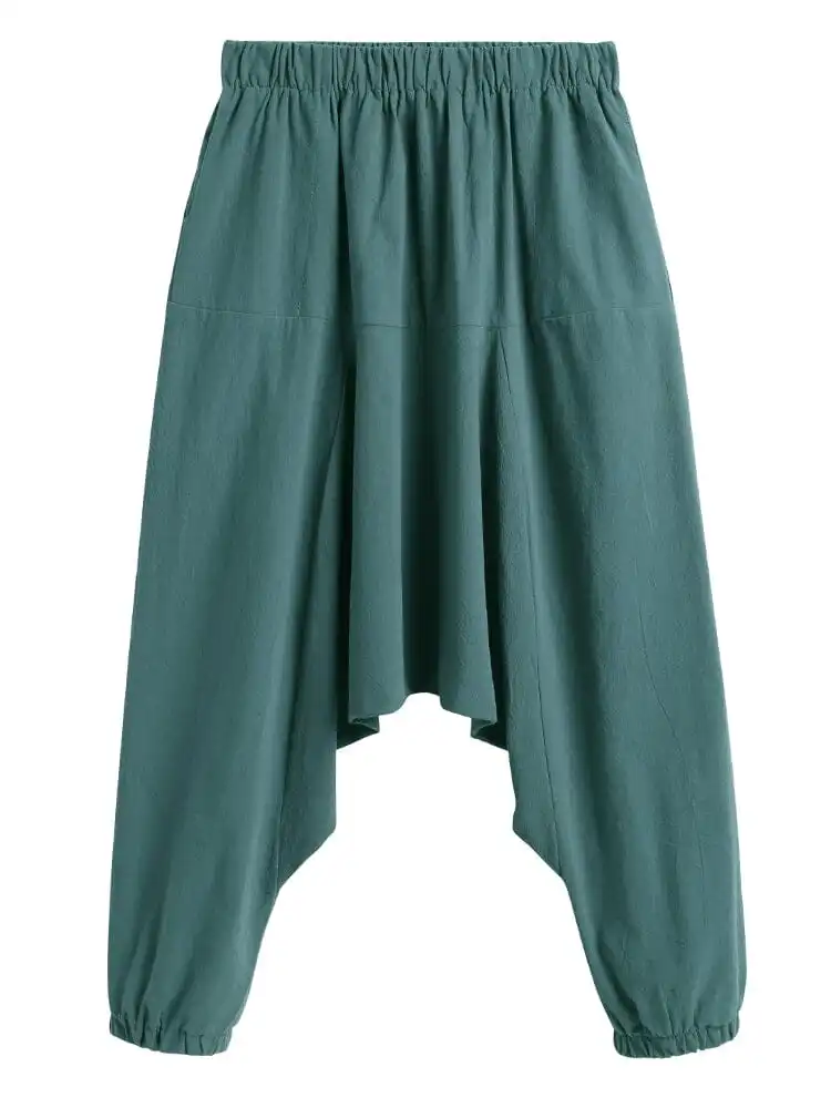 Drop Crotch Linen Pants