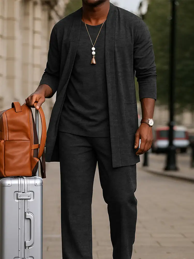 Cotton Blend Travel Three-Piece Set