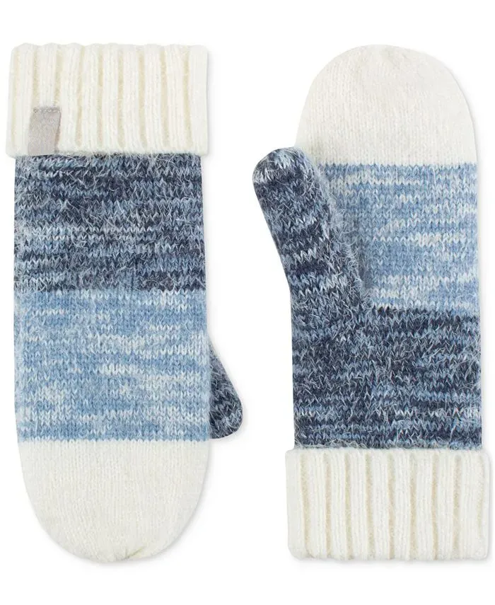 Feather Knit Mittens