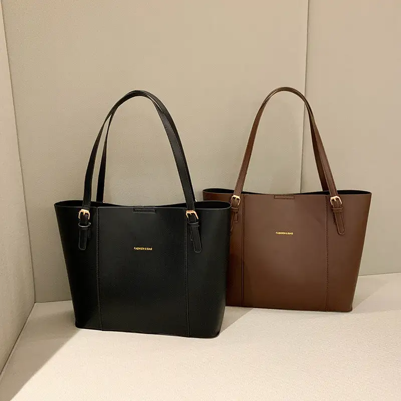 Commuter Roomy Faux Leather Bucket Bag