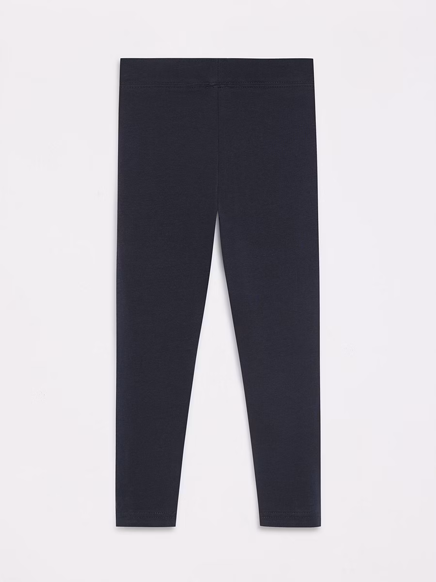 Navy Cotton Rich Girls School Leggings 2 Pack detail 3