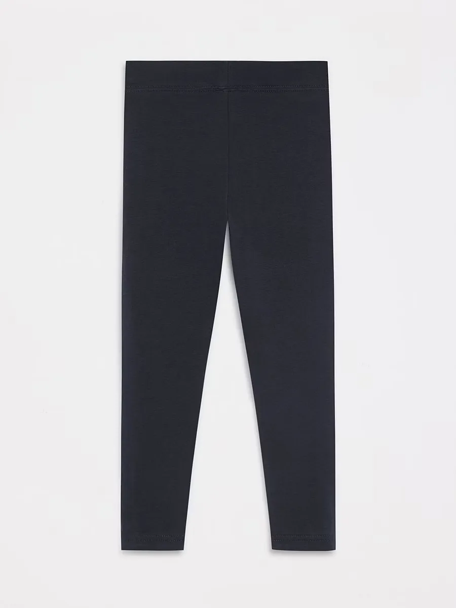 Navy Cotton Rich Girls School Leggings 2 Pack
