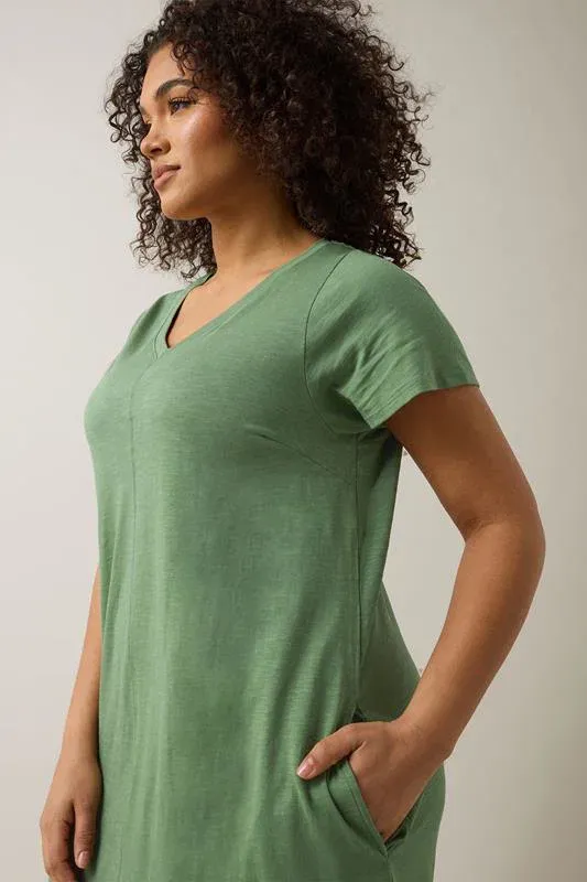 Avocado Green Premium Cotton Dress