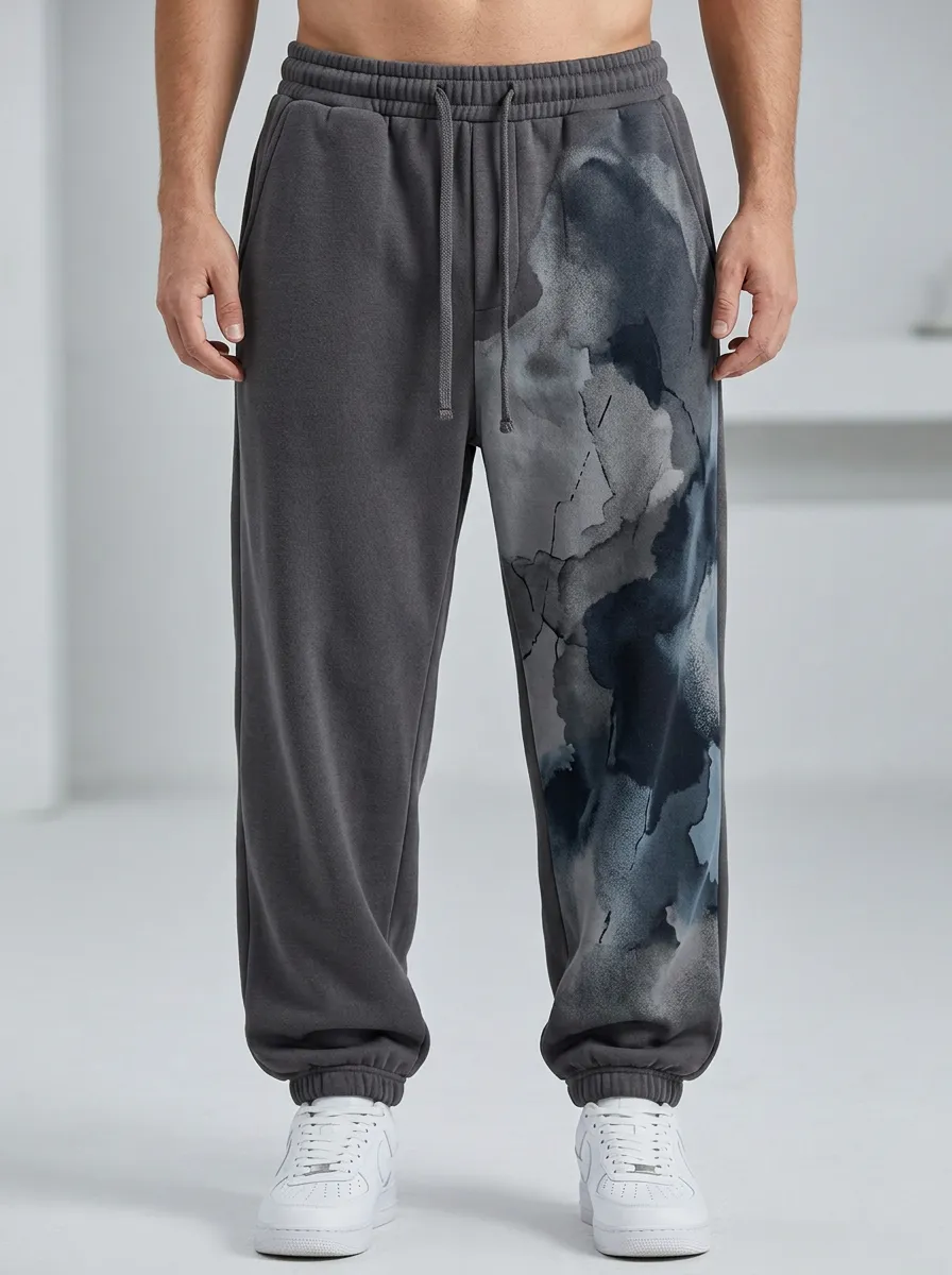 Unisex Fluid Ink Wash Sweatpants