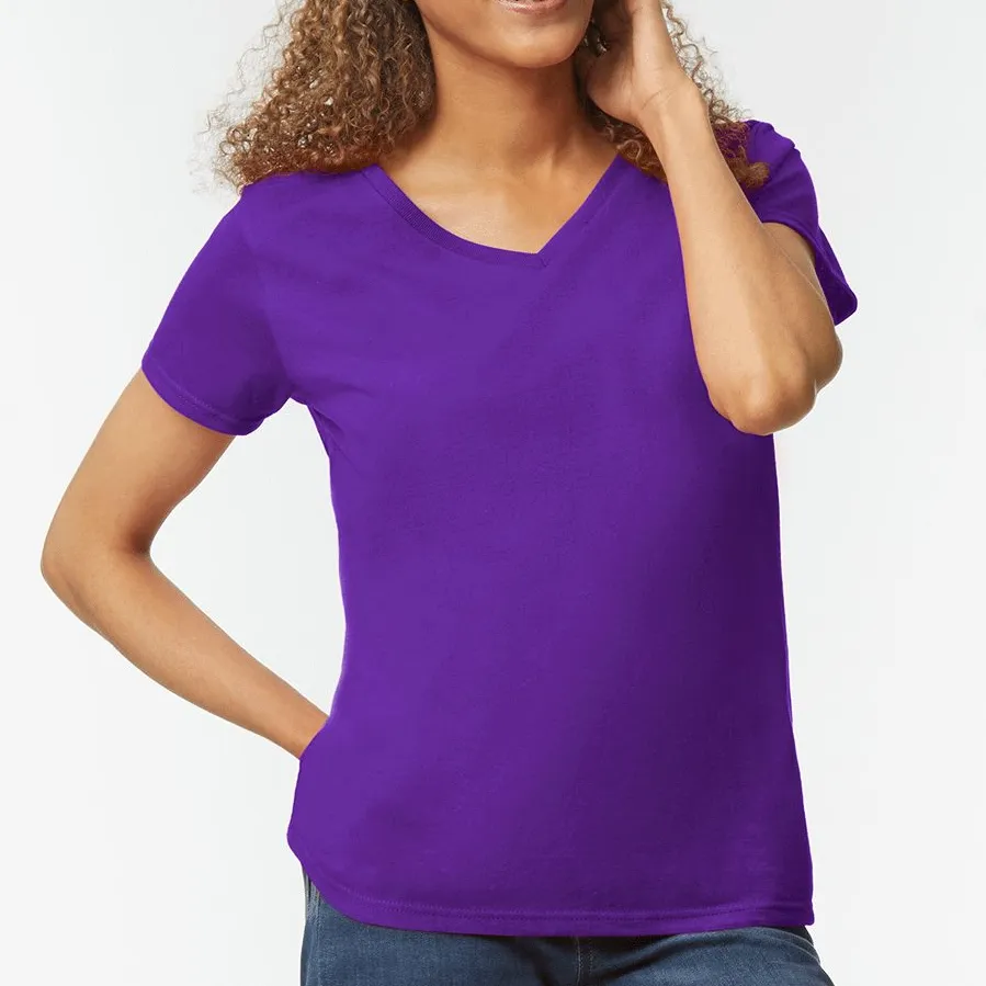 Women's V-Neck Tall Heavyweight Cotton-Blend T-Shirt