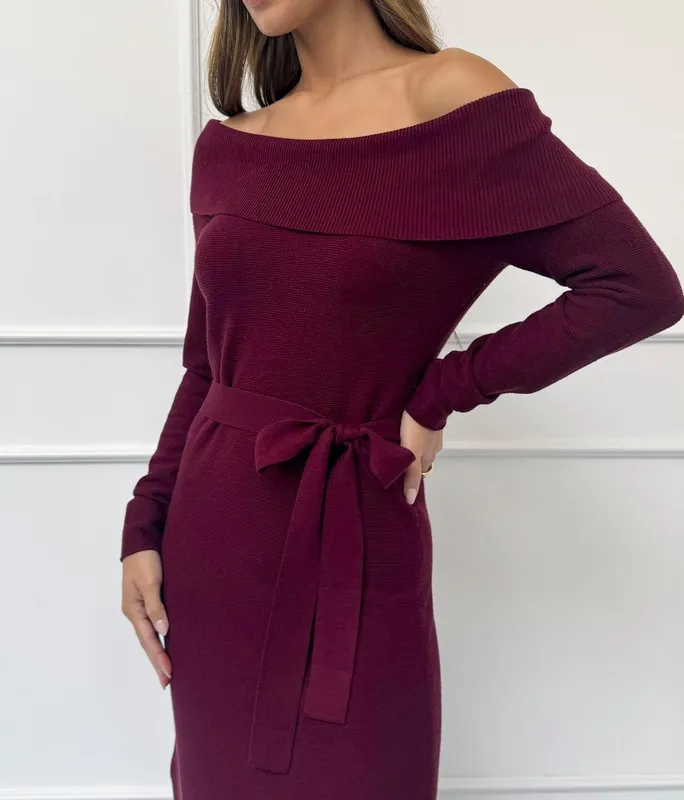 Gentle Shoulder Sweater Dress