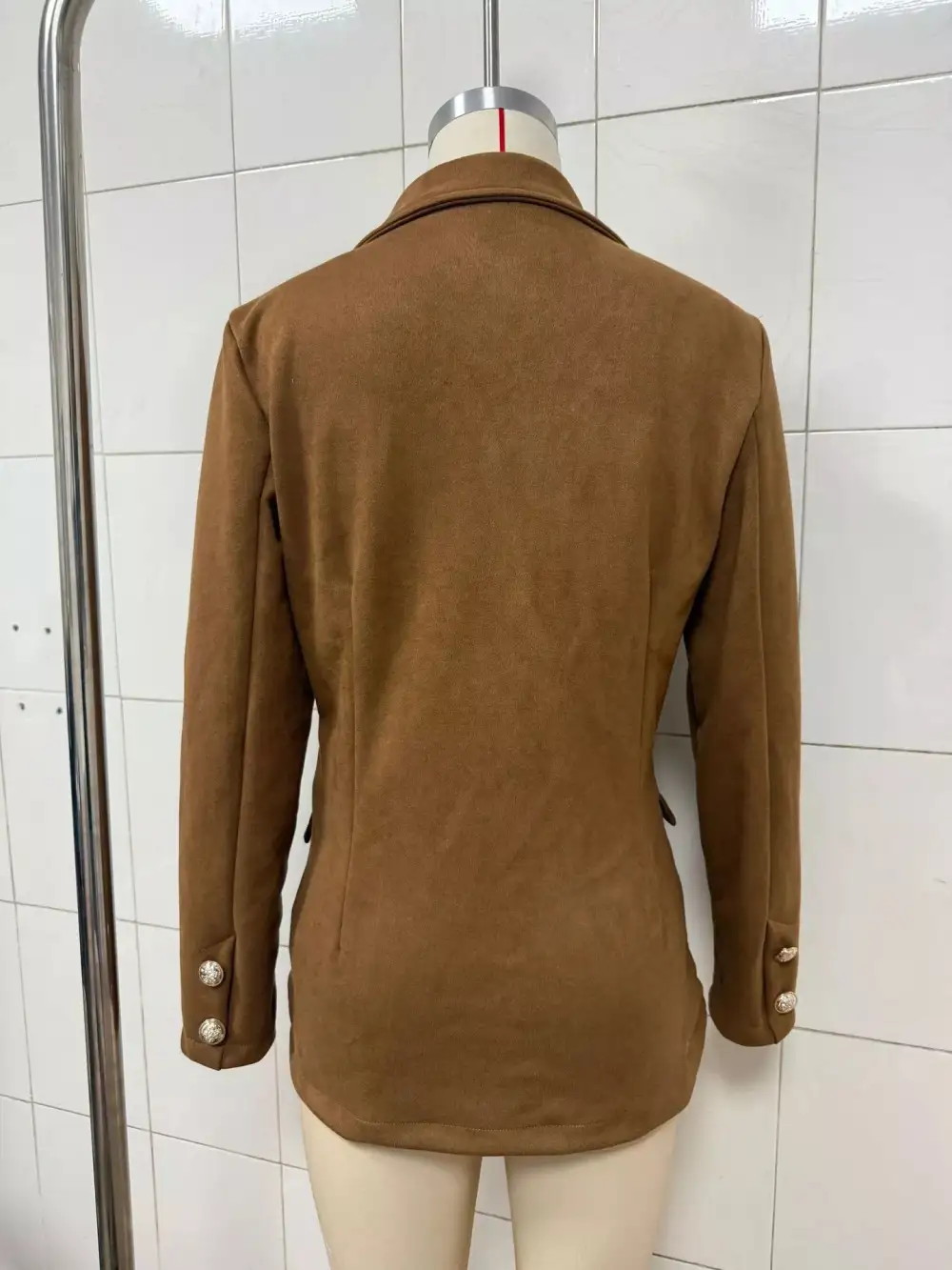 Tailored Single-Breasted Lapel-Collar Blazer