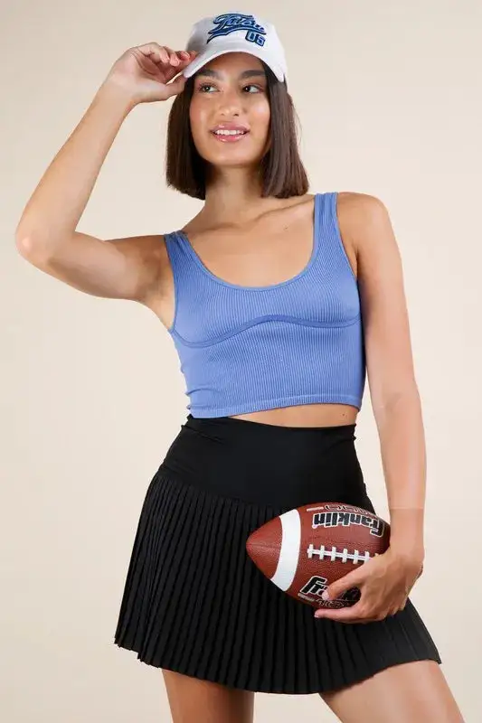 Clean Cropped Fitted Skirt