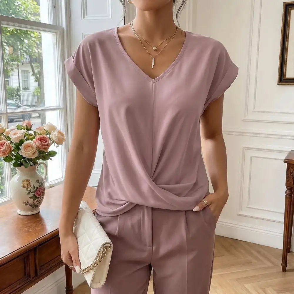  Casual V Neck Shirt