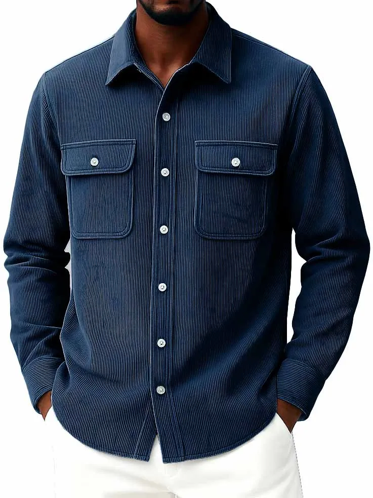 Relaxed Corduroy Long Sleeve Shirt