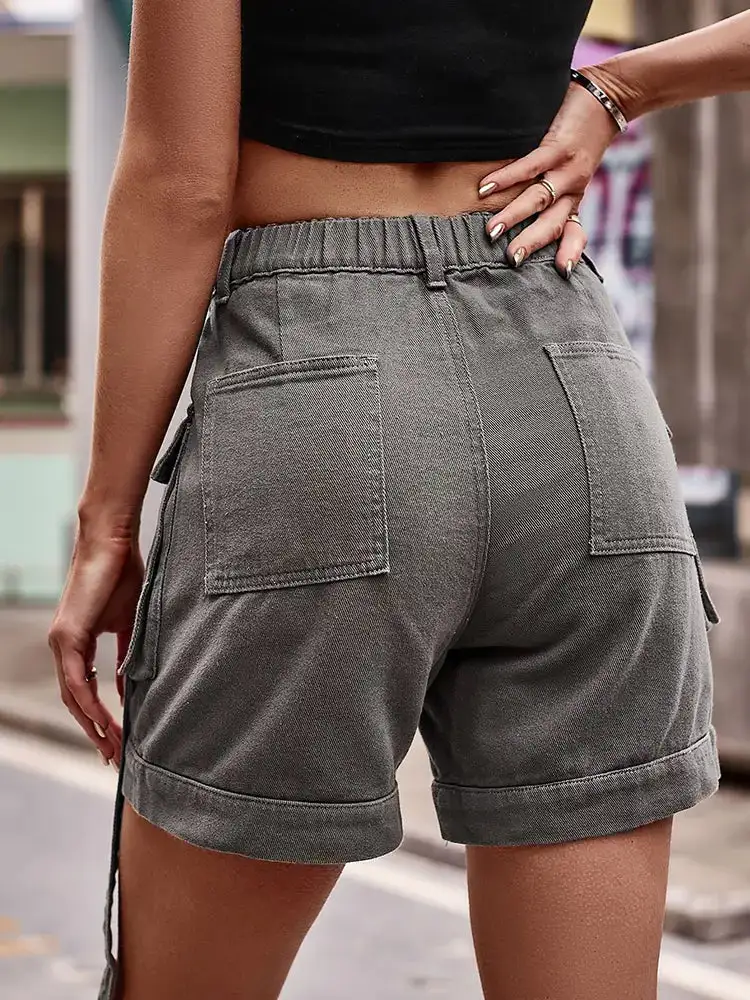 Cargo Denim Shorts