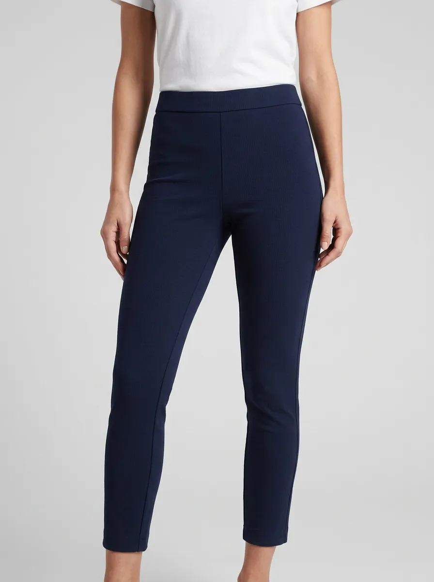 Relaxed-Fit Mid-Rise Women's Stretch Mid-Rise Pants