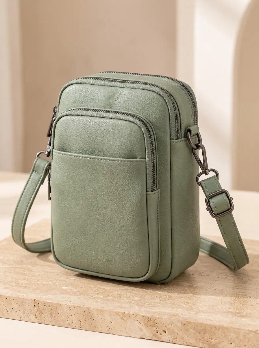 Leather-Look Everyday Crossbody Purse for Daily Essentials