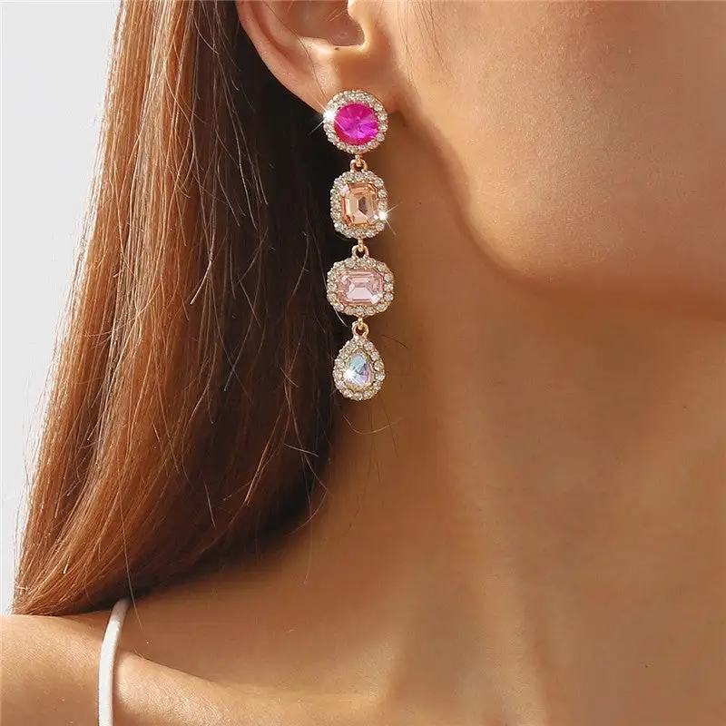 Vintage Geometric Drop Earrings