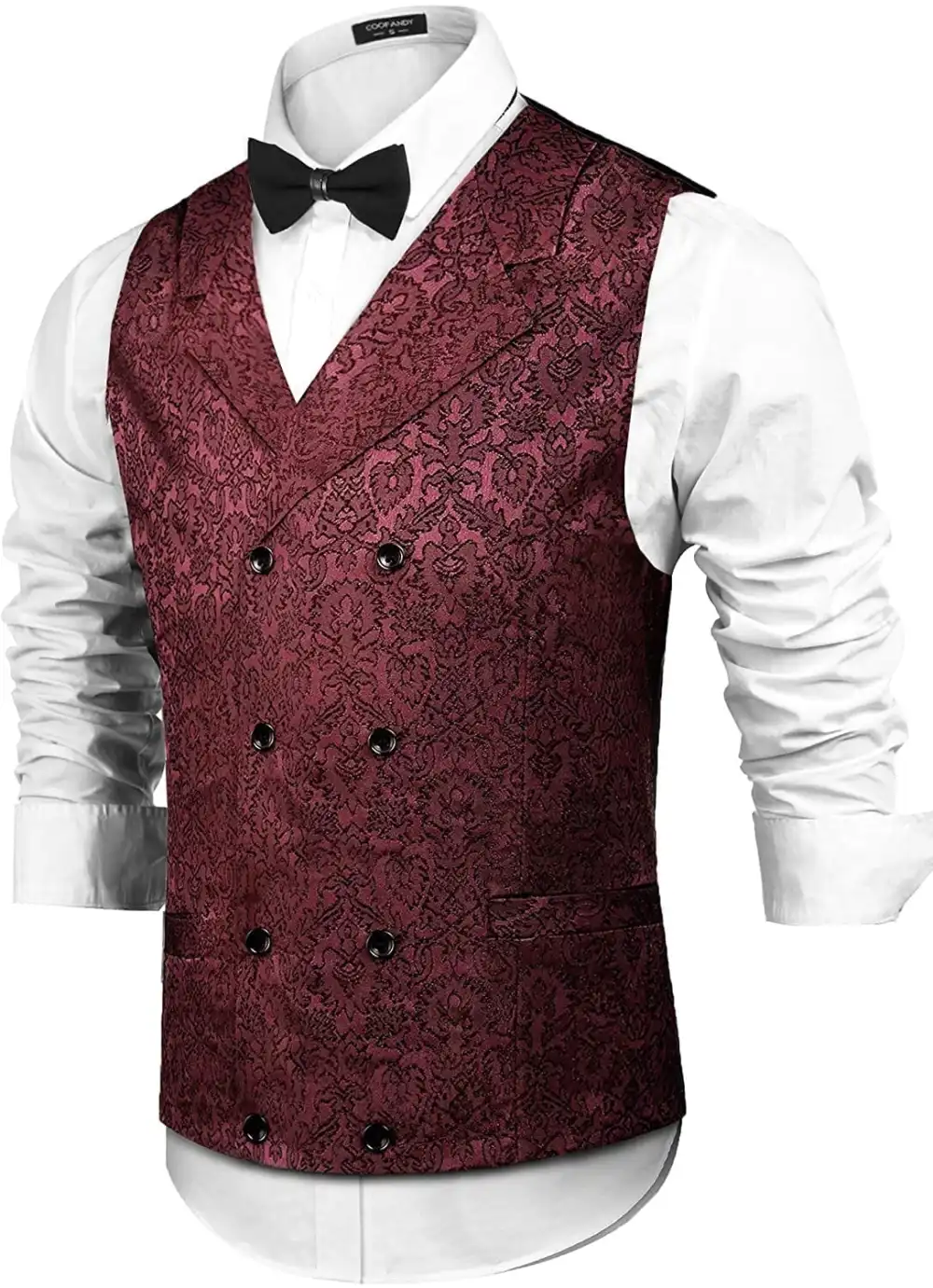 Clean Seamed V-Neck Suit Vest