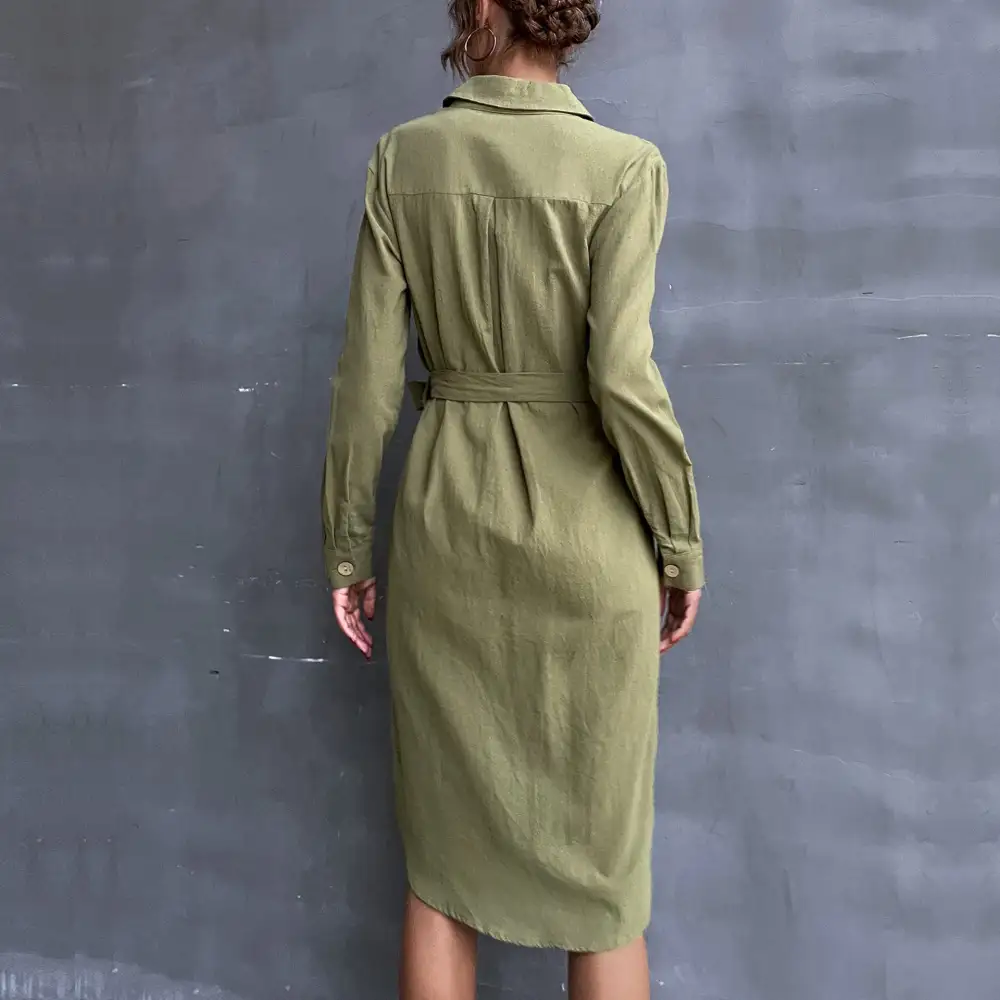 Caroline Cotton Button Shirt Dress