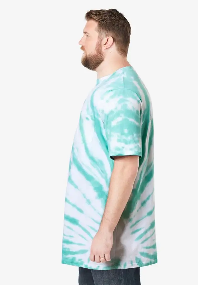 Shrink-Less Lightweight Longer-Length Crewneck Pocket T-Shirt