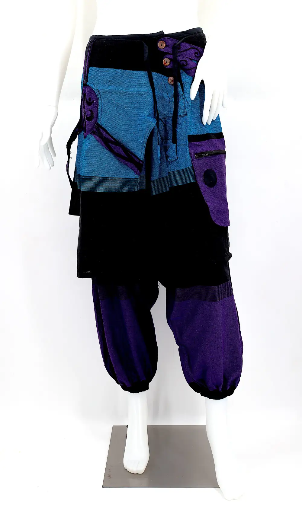 Women's Layered Harem Patchwork Embroidered Pants