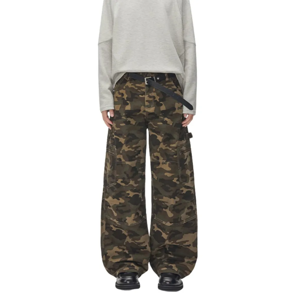 Modern Cargo Camouflage Denim Jeans