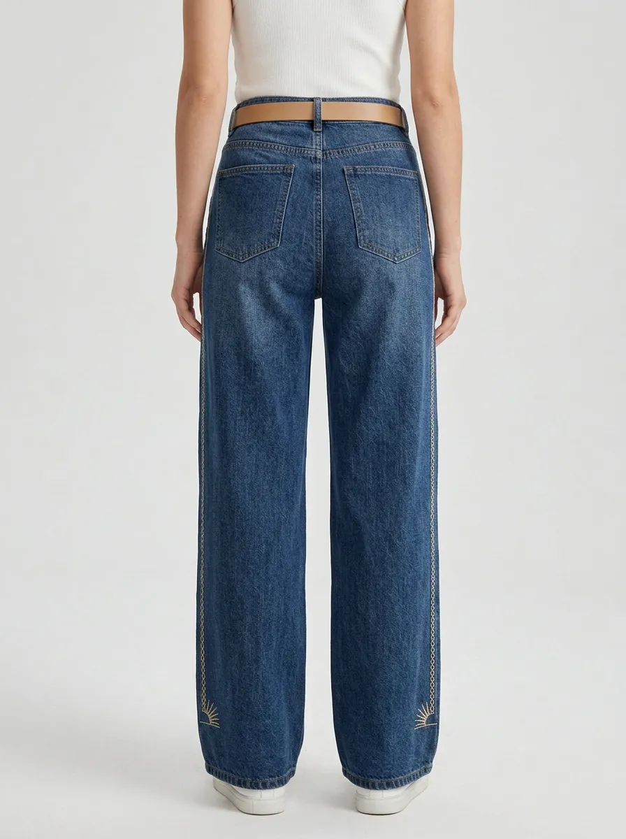 Women's Wide Leg Casual Denim Jeans