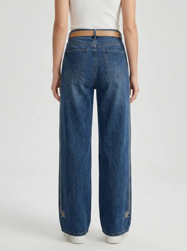 Women's Wide Leg Casual Denim Jeans