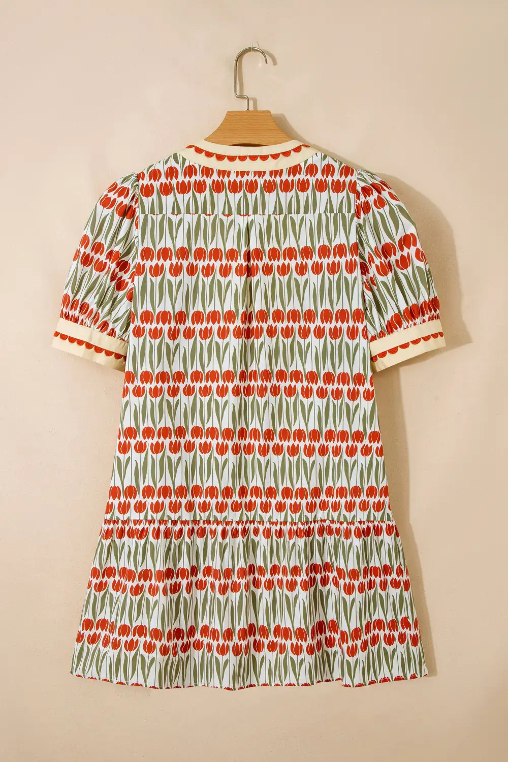Soft Touch Floral Printed Cotton Blend Mini Dress