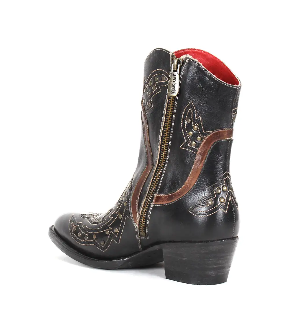 Side-Zip Studded Western Boots