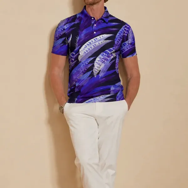 Sport Easygoing Short Sleeve Button Up Polo Shirt